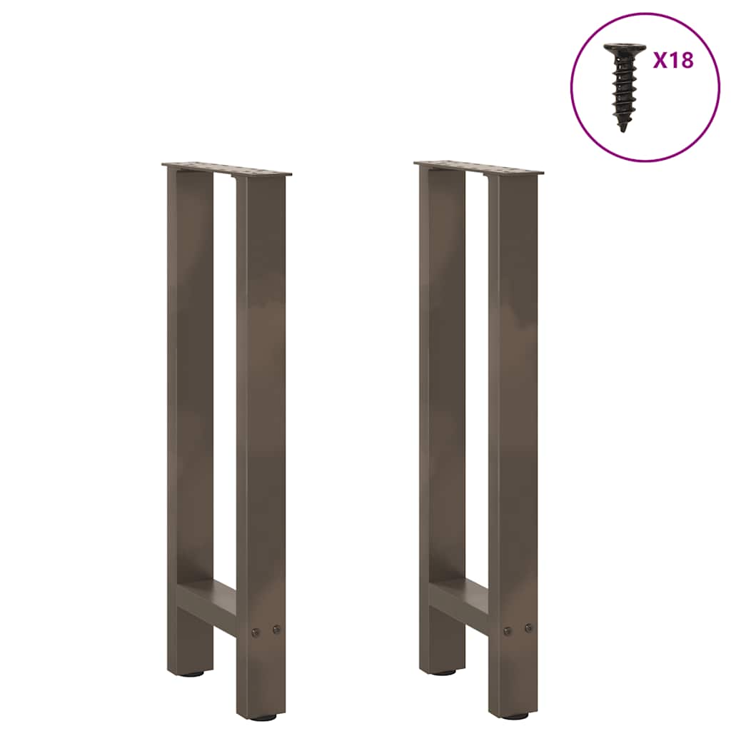 Console Table Legs Natural Steel 2 pcs 28x(72-73) cm Steel