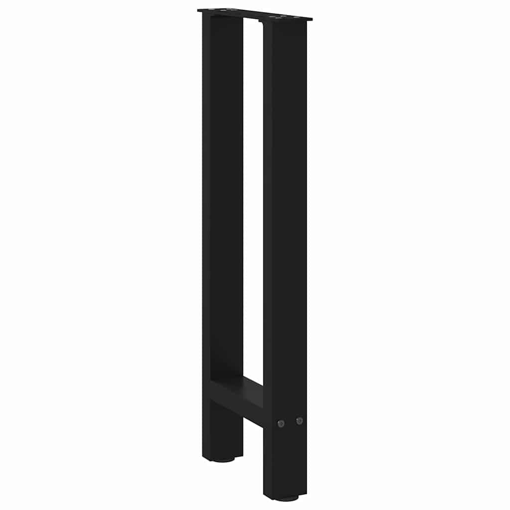 Console Table Legs Black 2 pcs 38x(72-73) cm Steel
