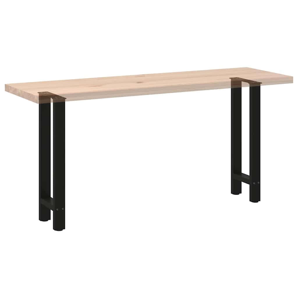 Console Table Legs Black 2 pcs 38x(72-73) cm Steel