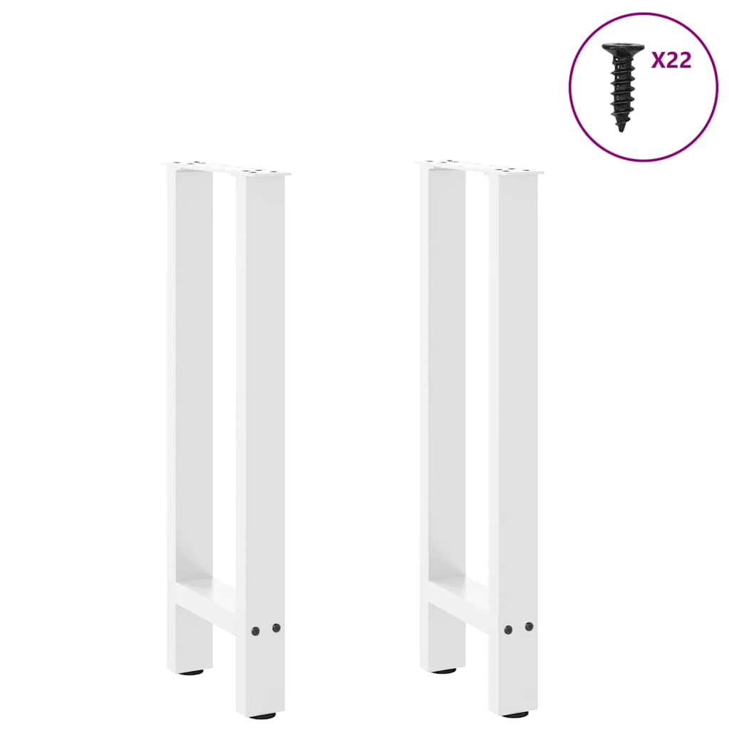 Console Table Legs White 2 pcs 38x(72-73) cm Steel