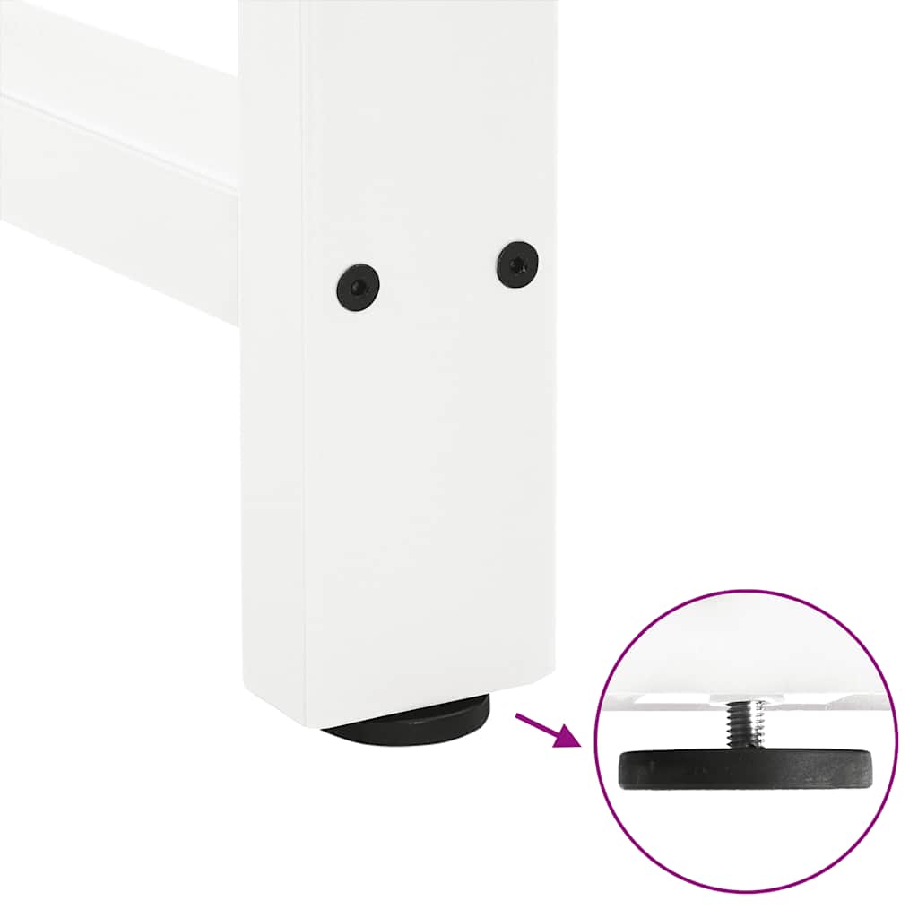 Console Table Legs White 2 pcs 38x(72-73) cm Steel