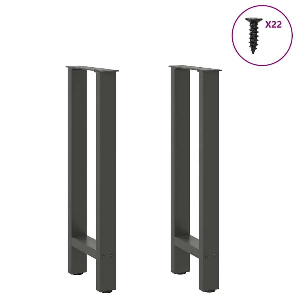 Console Table Legs Anthracite 2 pcs 38x(72-73) cm Steel