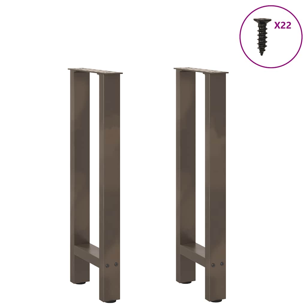 Console Table Legs Natural Steel 2 pcs 38x(72-73) cm Steel