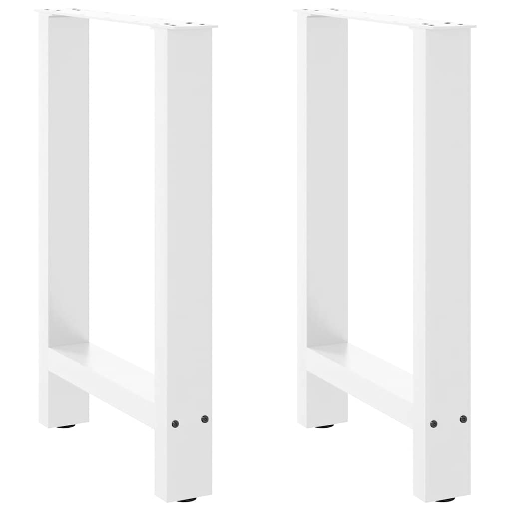 Dining Table Legs White 2 pcs 50x(72-73) cm Steel