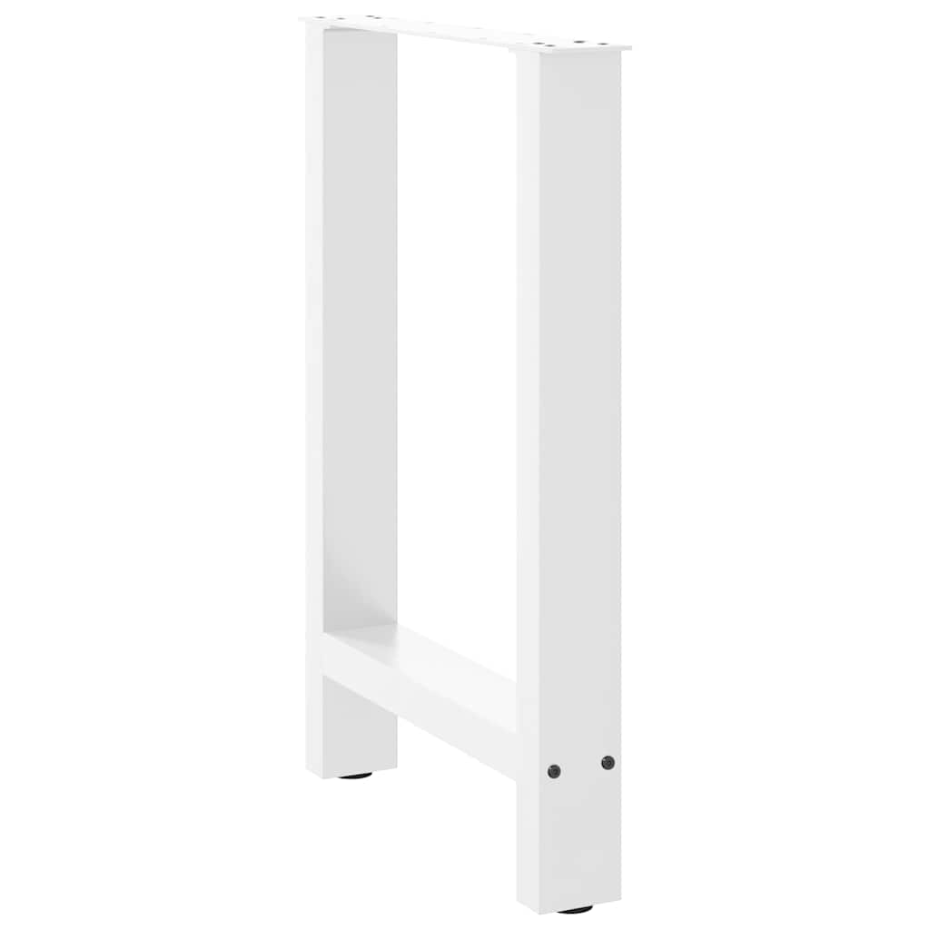 Dining Table Legs White 2 pcs 50x(72-73) cm Steel