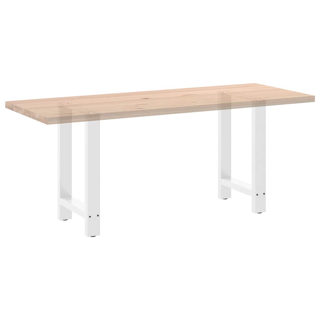 Dining Table Legs White 2 pcs 50x(72-73) cm Steel