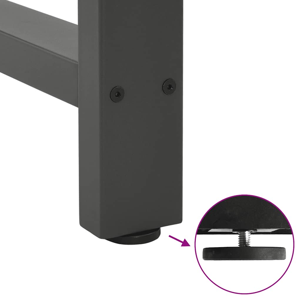 Dining Table Legs Anthracite 2 pcs 50x(72-73) cm Steel