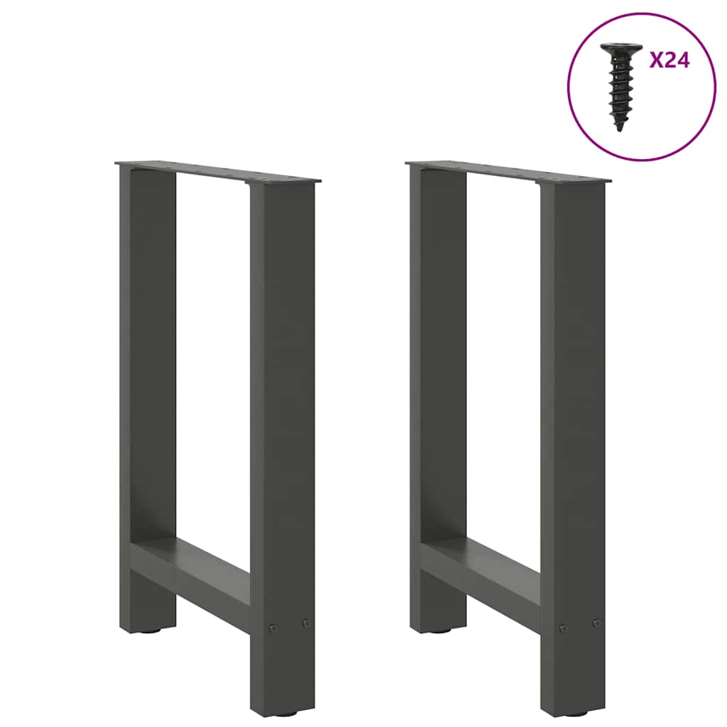Dining Table Legs Natural Steel 2 pcs 50x(72-73) cm Steel