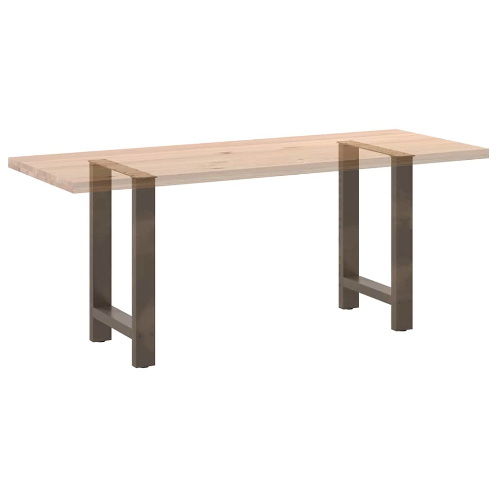 Dining Table Legs Natural Steel 2 pcs 50x(72-73) cm Steel