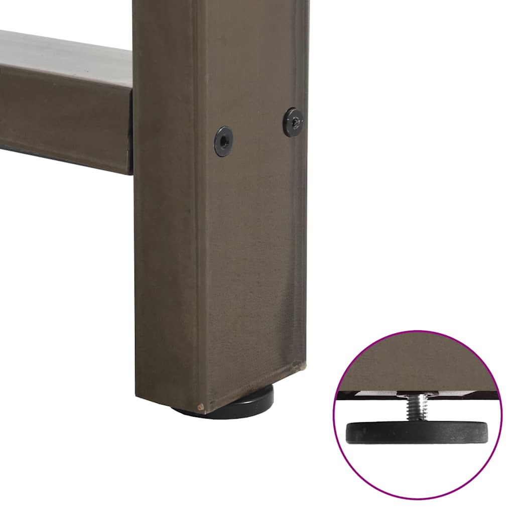 Dining Table Legs Natural Steel 2 pcs 50x(72-73) cm Steel