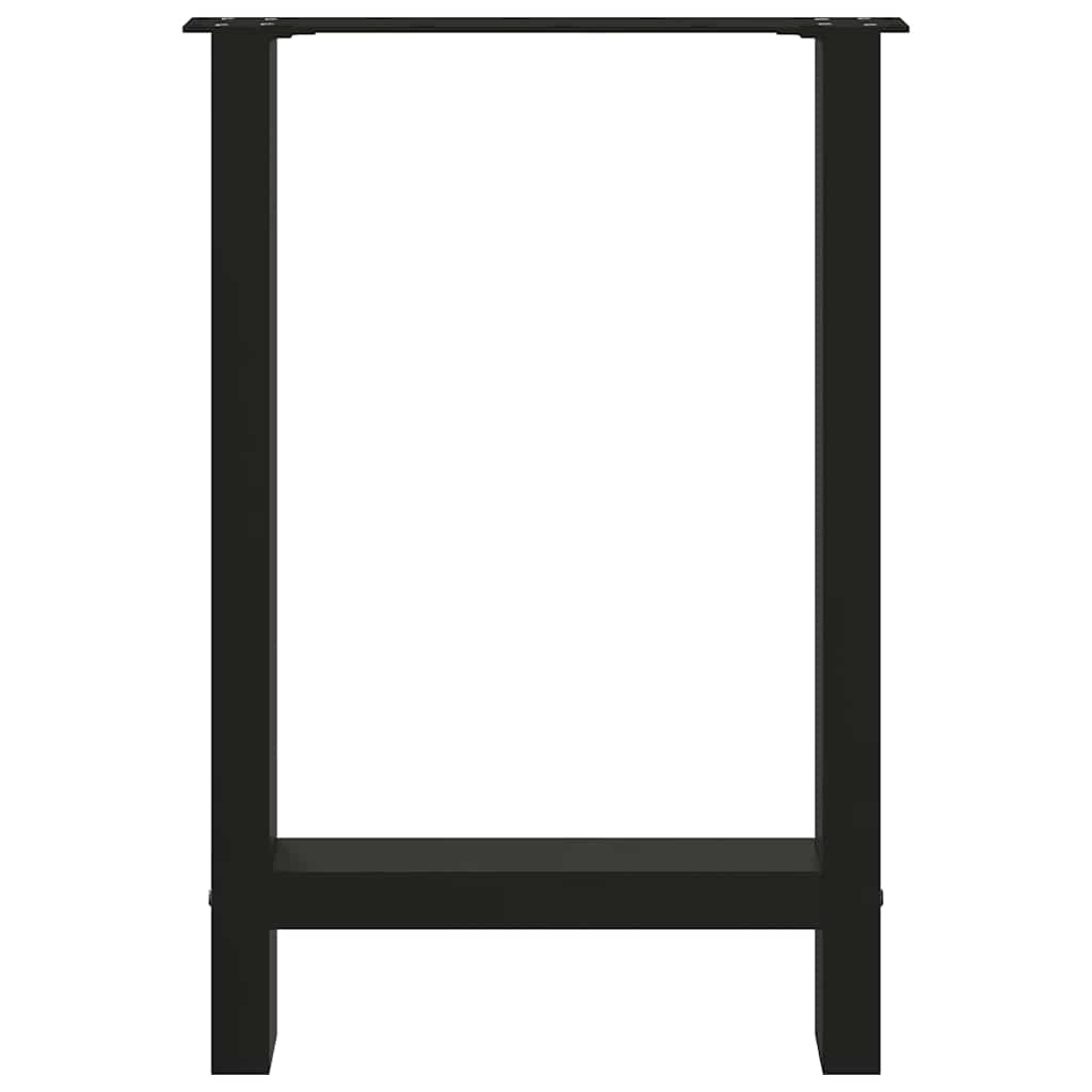Dining Table Legs Black 2 pcs 60x(72-73) cm Steel