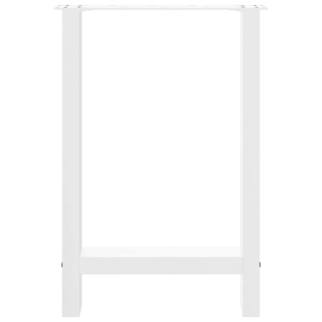 Dining Table Legs White 2 pcs 60x(72-73) cm Steel