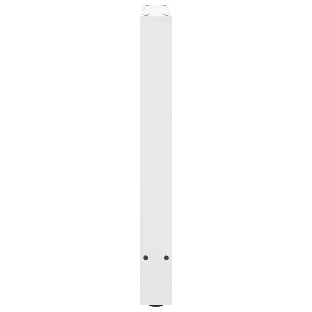 Dining Table Legs White 2 pcs 60x(72-73) cm Steel