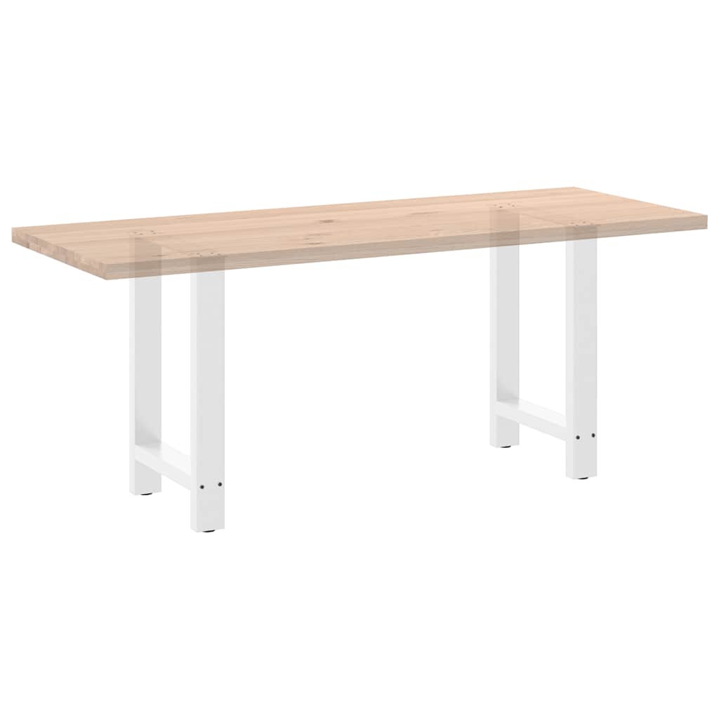 Dining Table Legs White 2 pcs 60x(72-73) cm Steel
