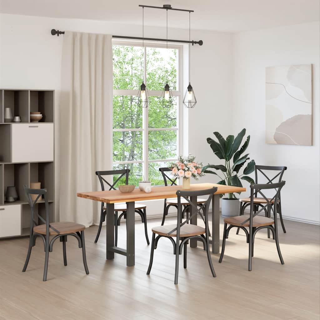 Dining Table Legs Anthracite 2 pcs 60x(72-73) cm Steel