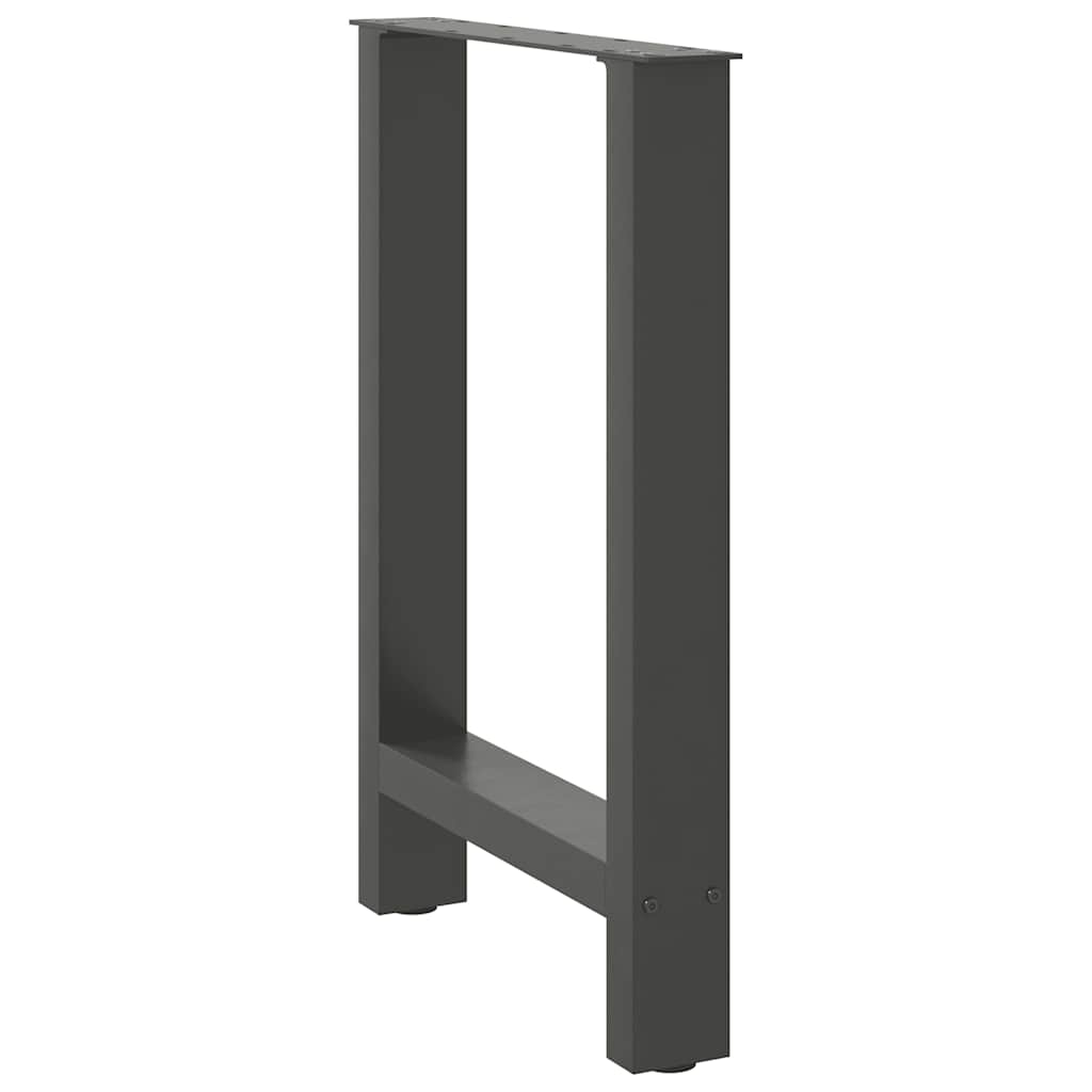 Dining Table Legs Anthracite 2 pcs 60x(72-73) cm Steel