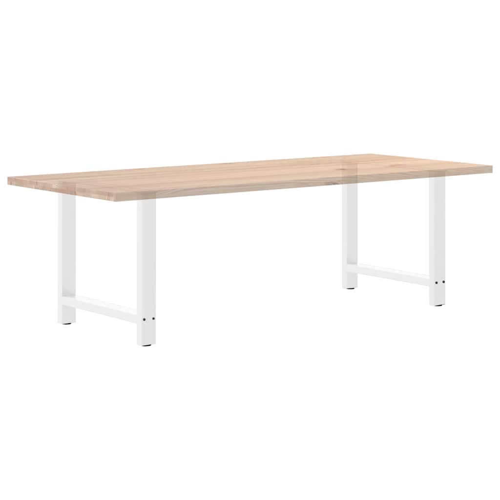 Dining Table Legs White 2 pcs 70x(72-73) cm Steel