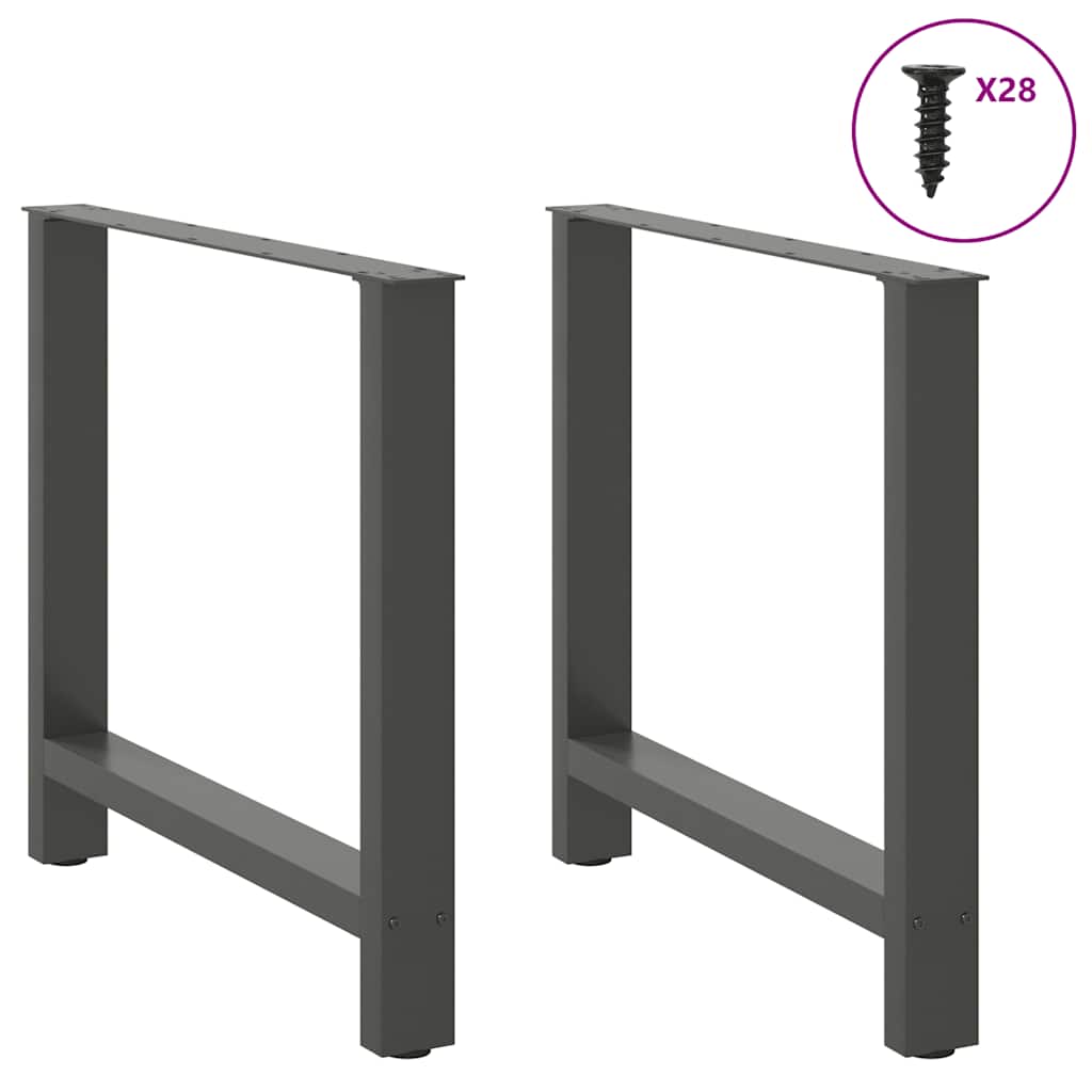 Dining Table Legs Anthracite 2 pcs 70x(72-73) cm Steel