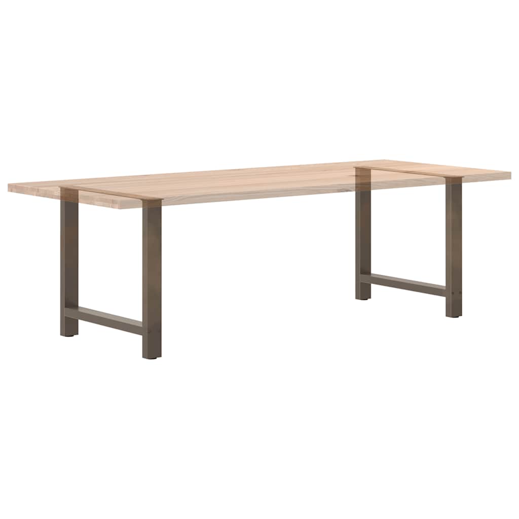 Dining Table Legs Natural Steel 2 pcs 70x(72-73) cm Steel