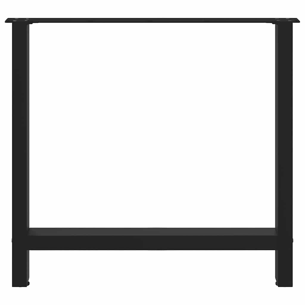Dining Table Legs Black 2 pcs 80x(72-73) cm Steel