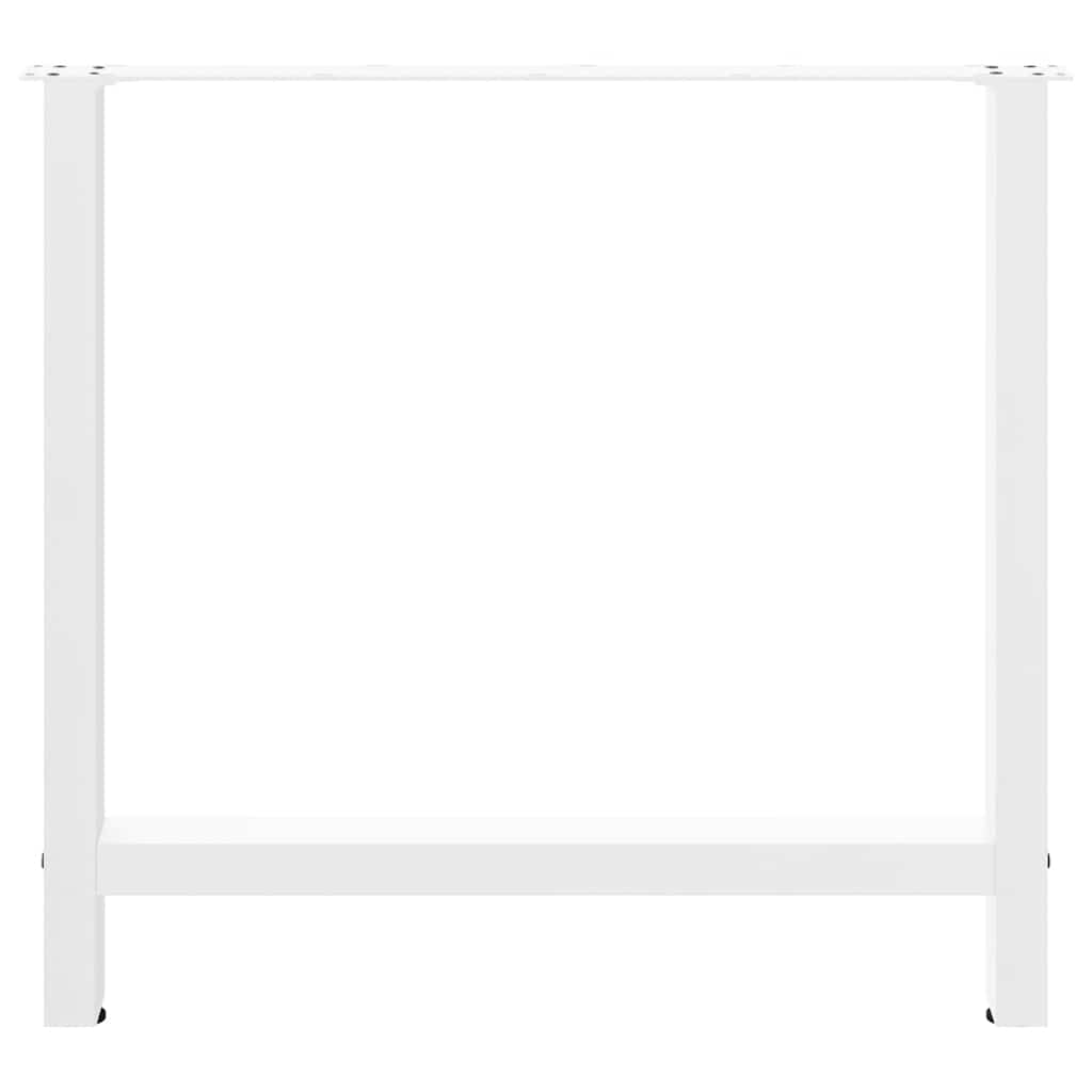 Dining Table Legs White 2 pcs 80x(72-73) cm Steel