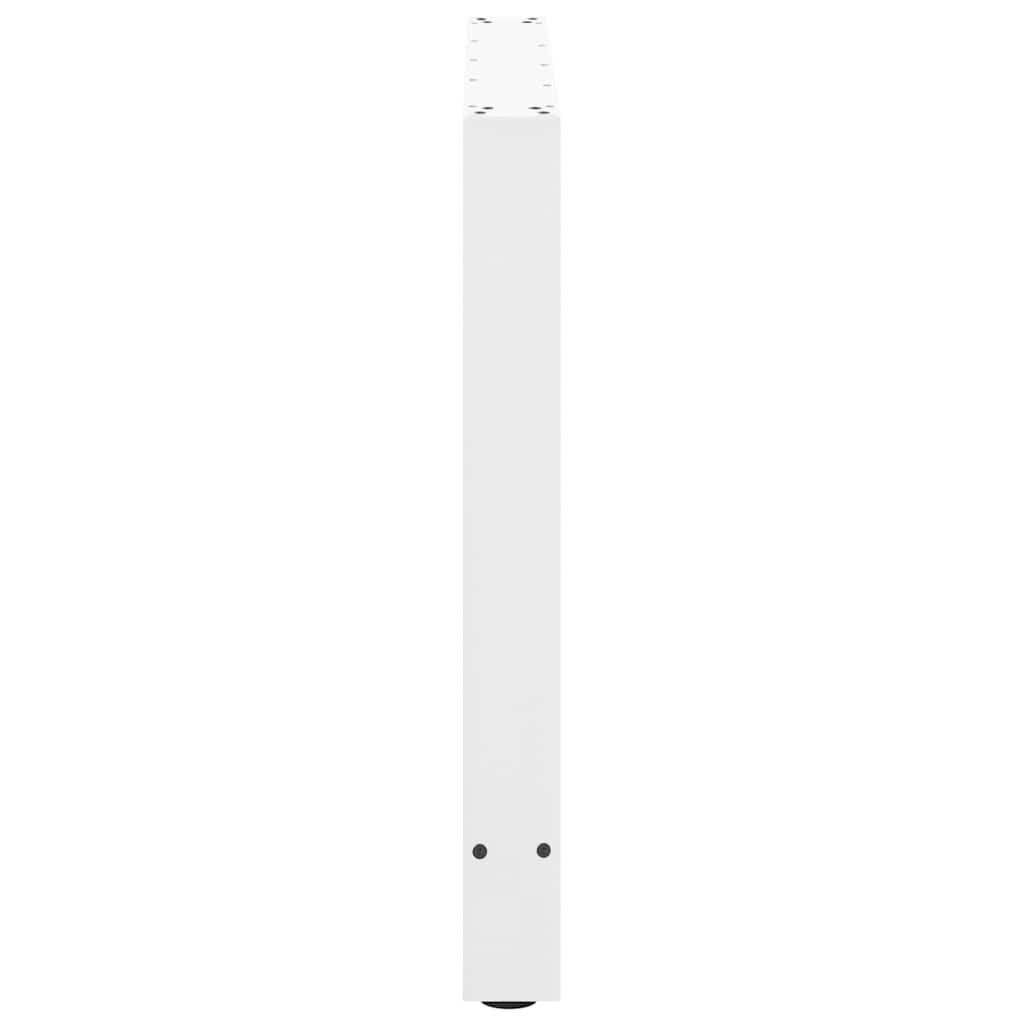 Dining Table Legs White 2 pcs 80x(72-73) cm Steel