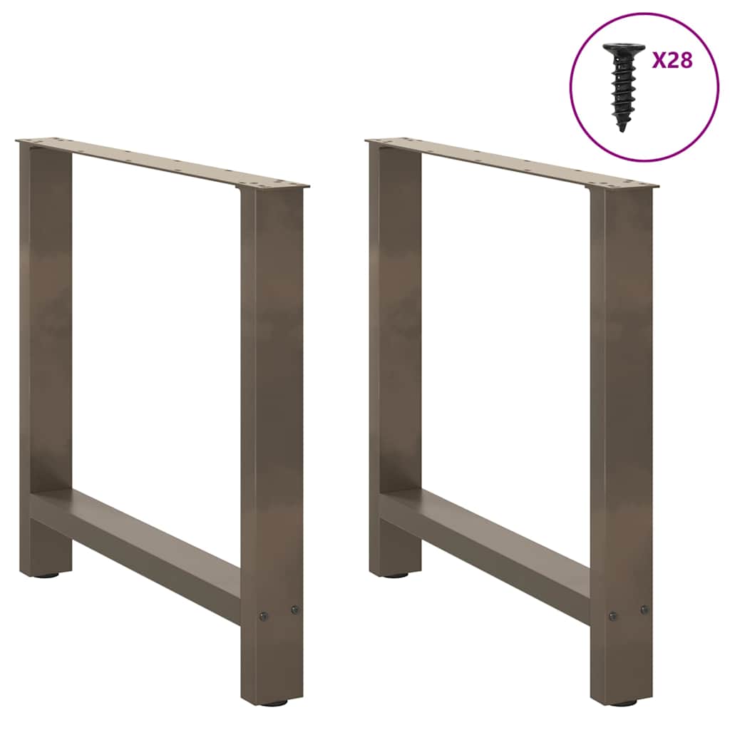 Dining Table Legs Natural Steel 2 pcs 80x(72-73) cm Steel