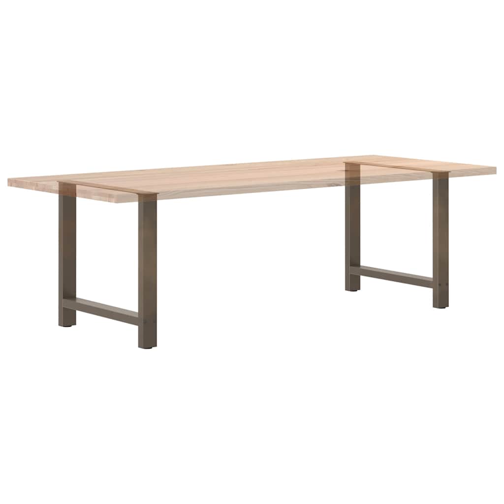 Dining Table Legs Natural Steel 2 pcs 80x(72-73) cm Steel