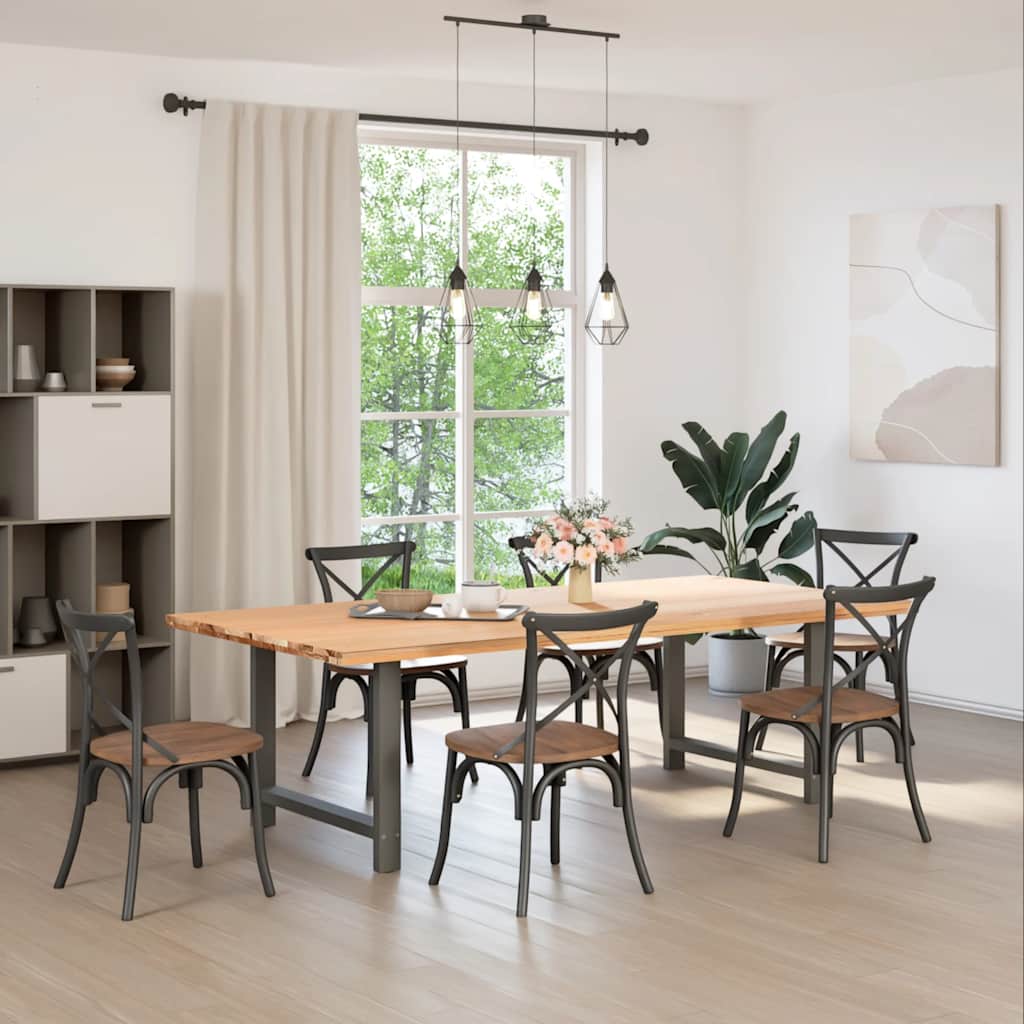Dining Table Legs Anthracite 2 pcs 90x(72-73) cm Steel