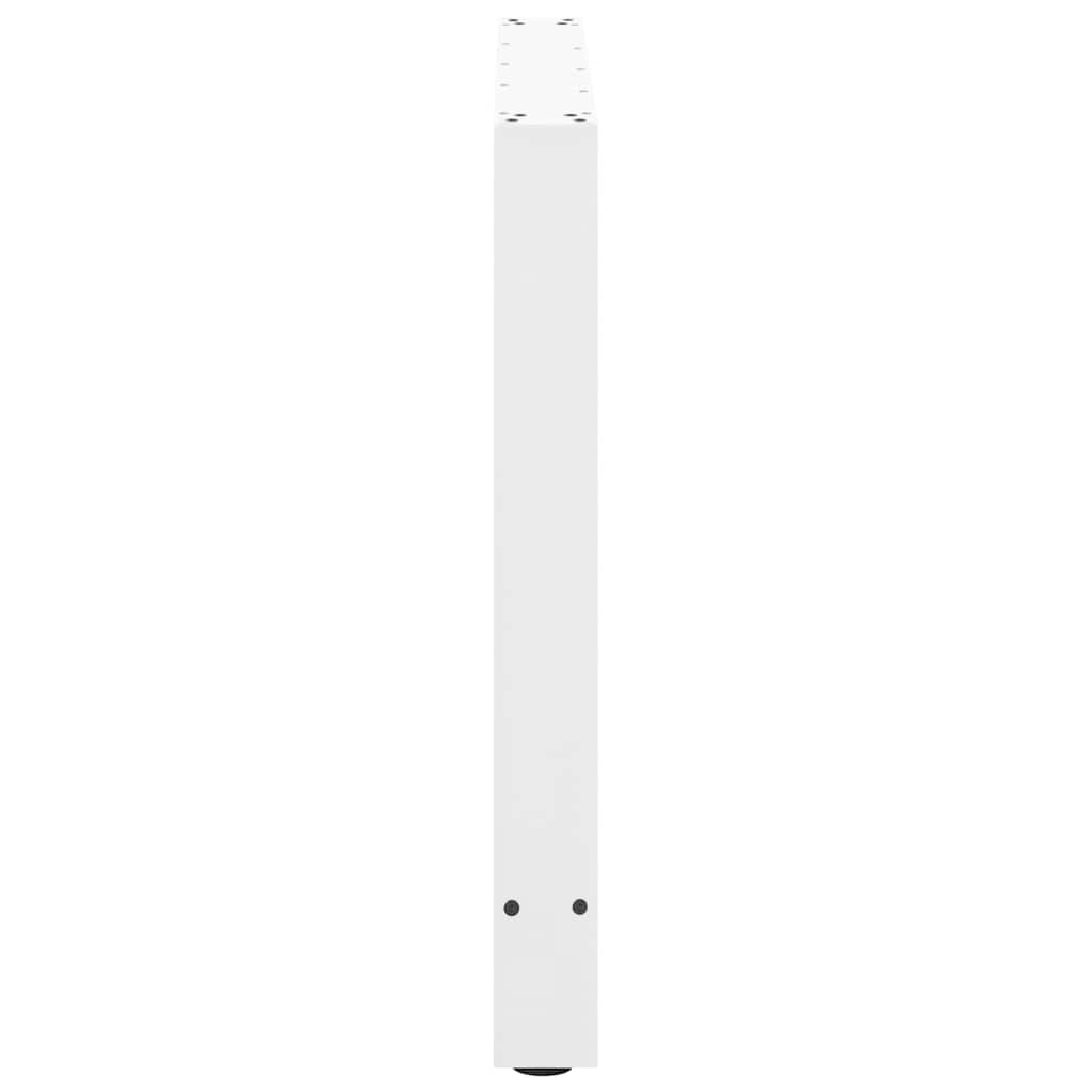 Dining Table Legs White 2 pcs 100x(72-73) cm Steel