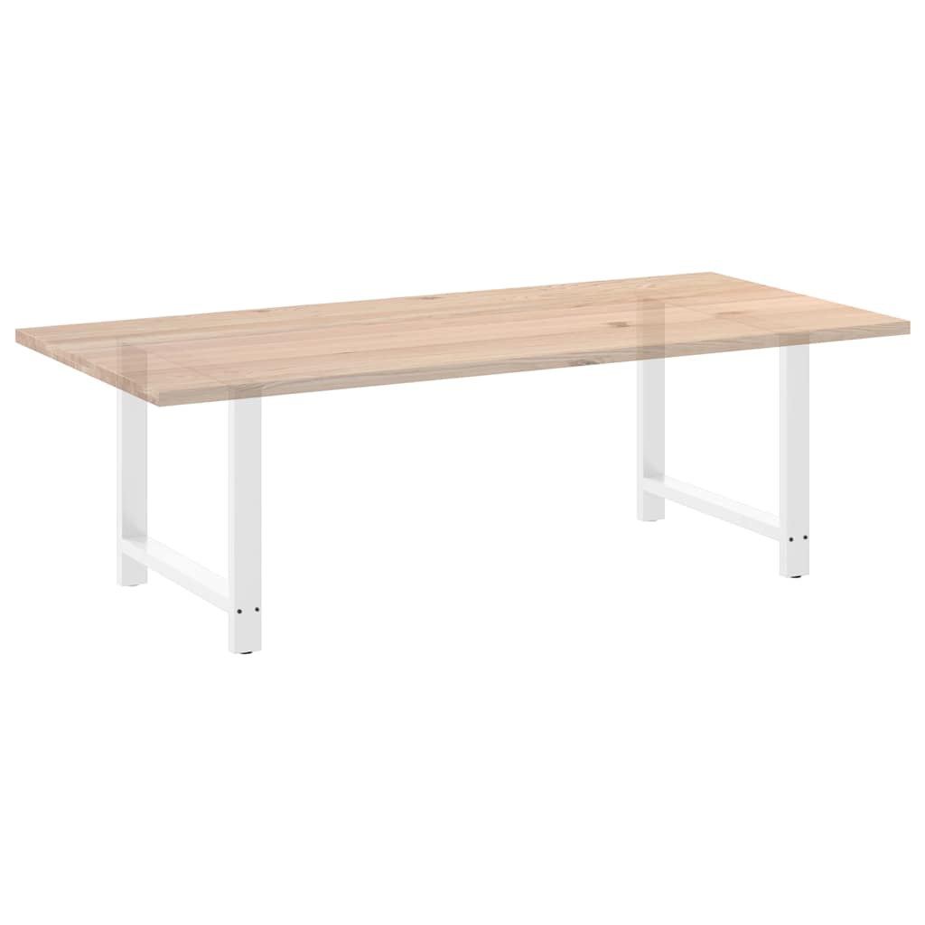Dining Table Legs White 2 pcs 100x(72-73) cm Steel