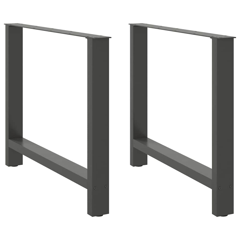 Dining Table Legs Anthracite 2 pcs 100x(72-73) cm Steel