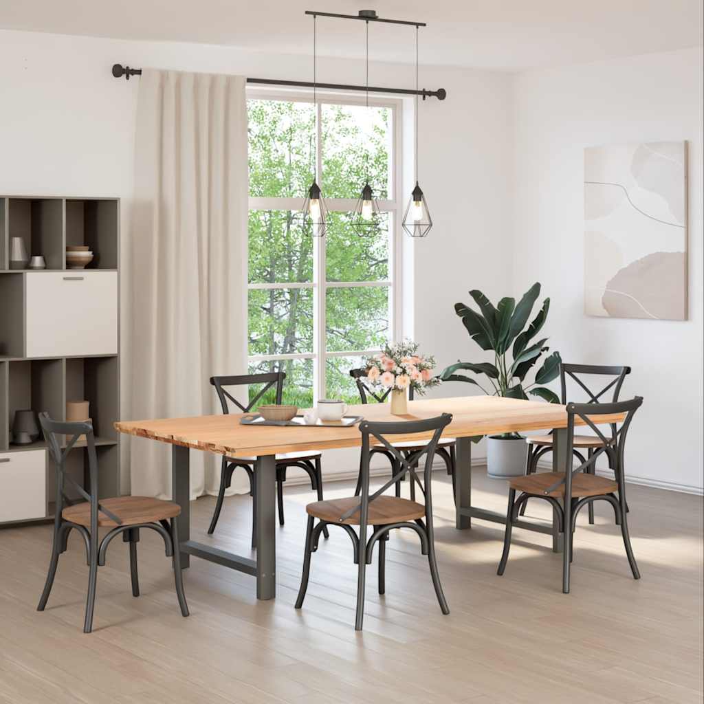 Dining Table Legs Anthracite 2 pcs 100x(72-73) cm Steel