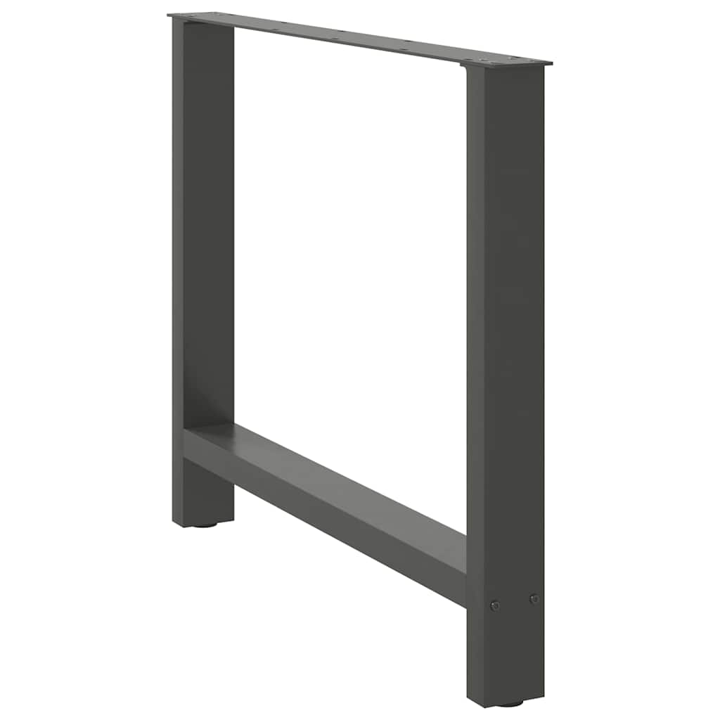 Dining Table Legs Anthracite 2 pcs 100x(72-73) cm Steel