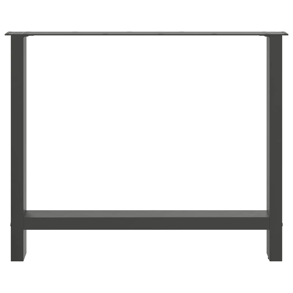 Dining Table Legs Anthracite 2 pcs 100x(72-73) cm Steel