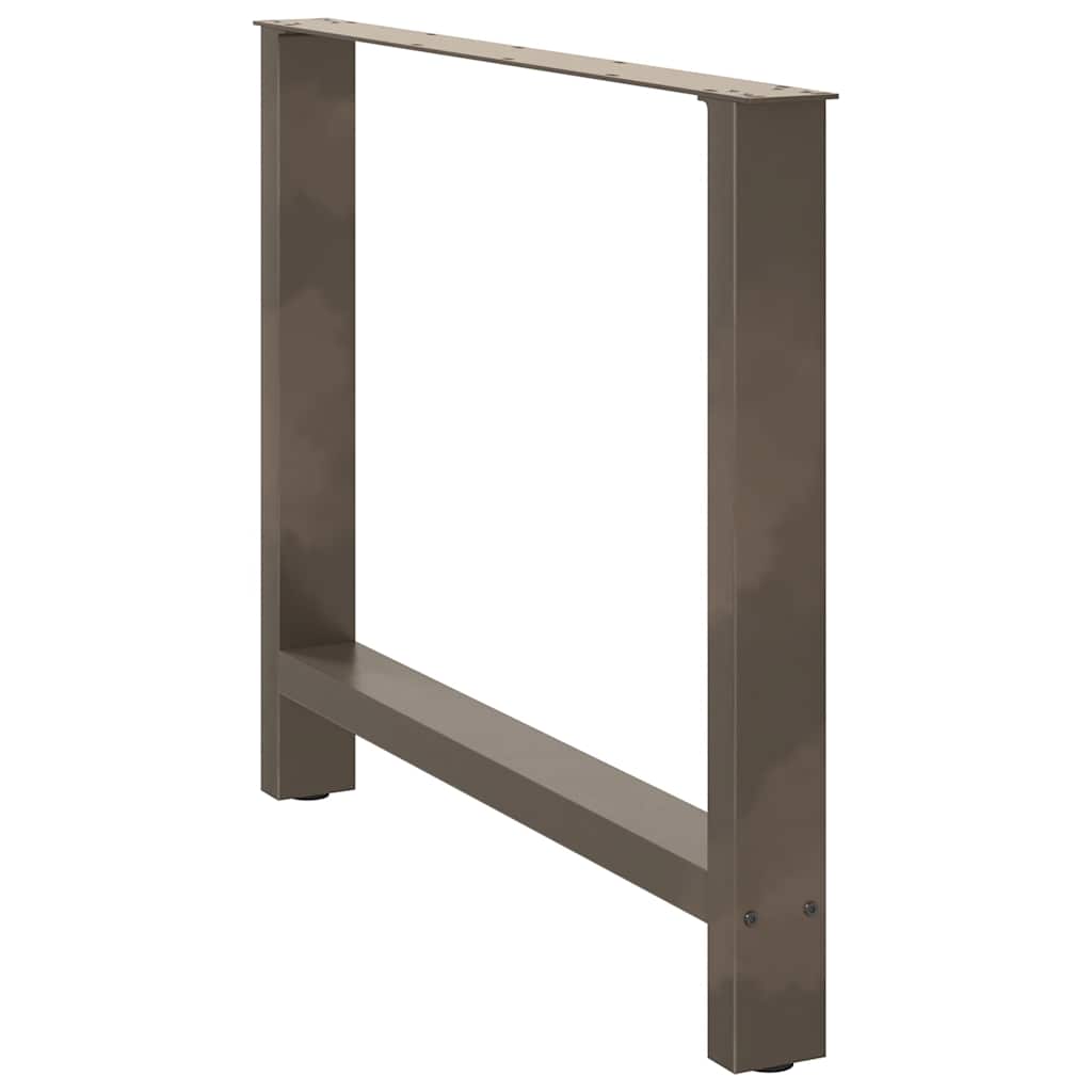 Dining Table Legs Natural Steel 2 pcs 100x(72-73) cm Steel