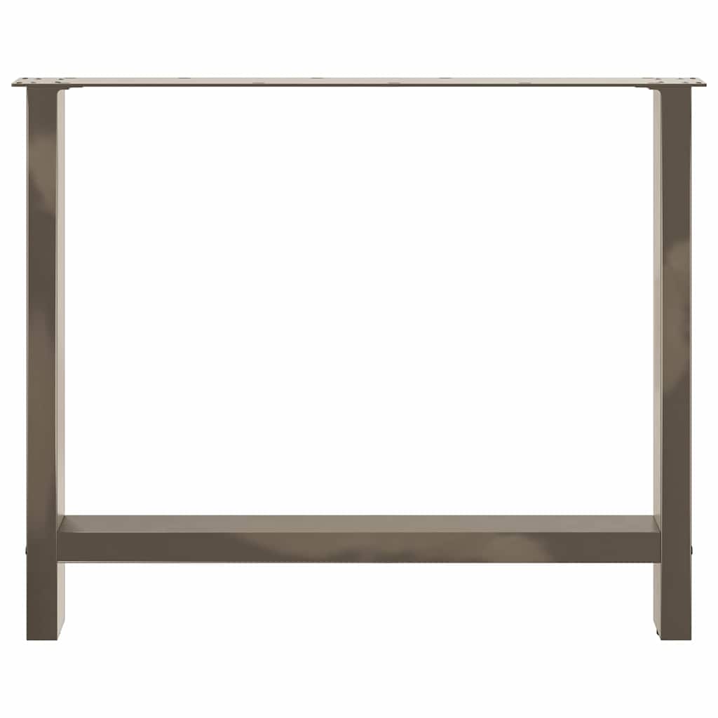 Dining Table Legs Natural Steel 2 pcs 100x(72-73) cm Steel