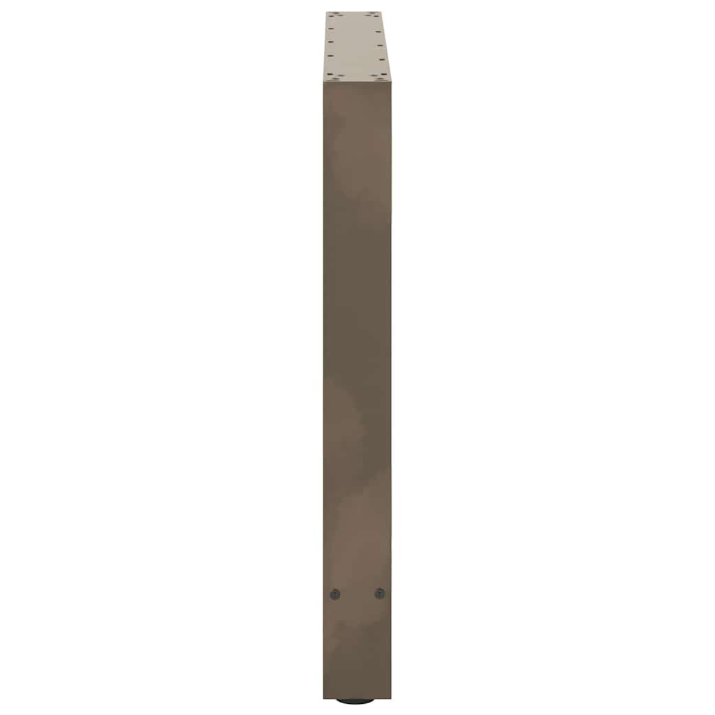 Dining Table Legs Natural Steel 2 pcs 100x(72-73) cm Steel