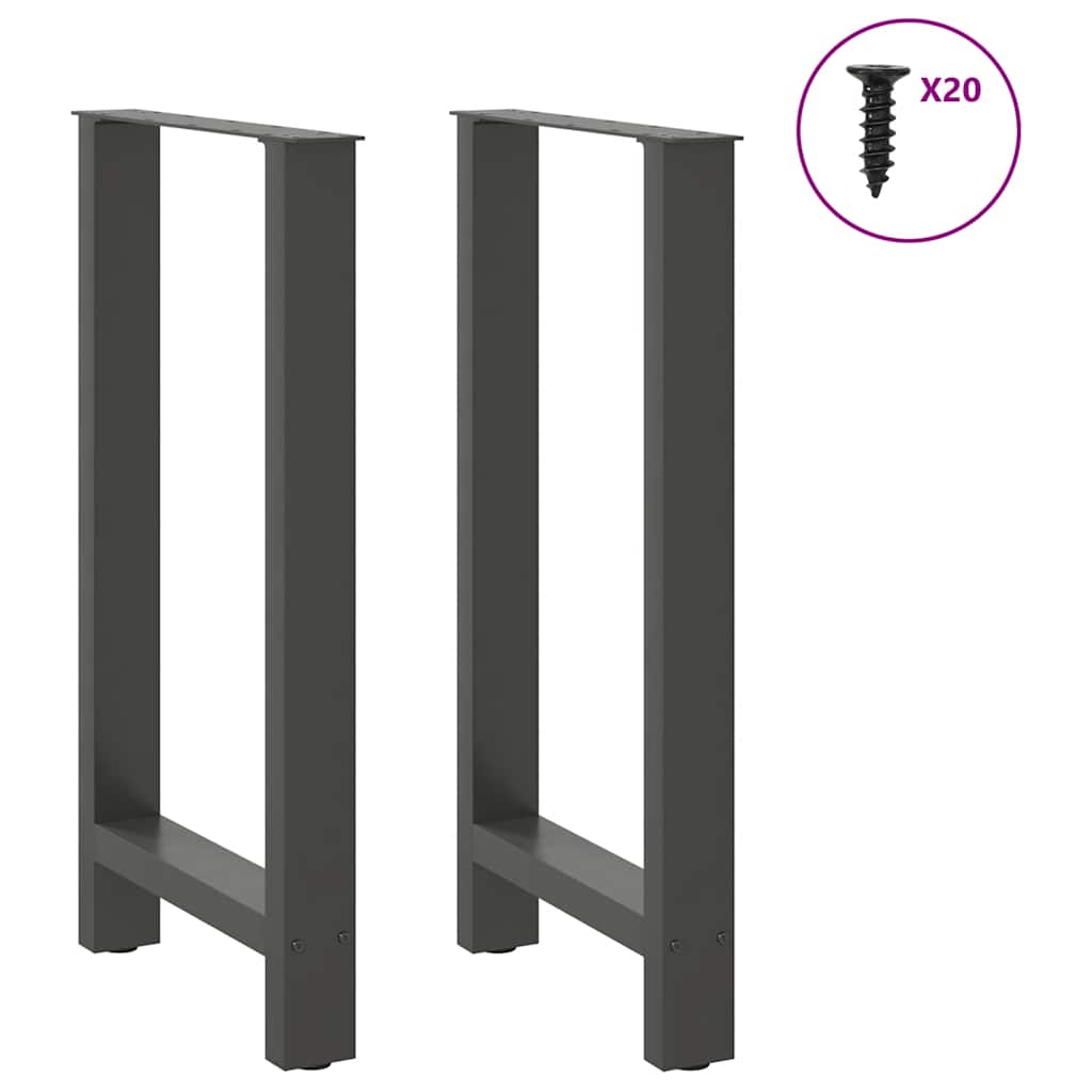 Bar Table Legs Anthracite 2 pcs 40x(90-91) cm Steel