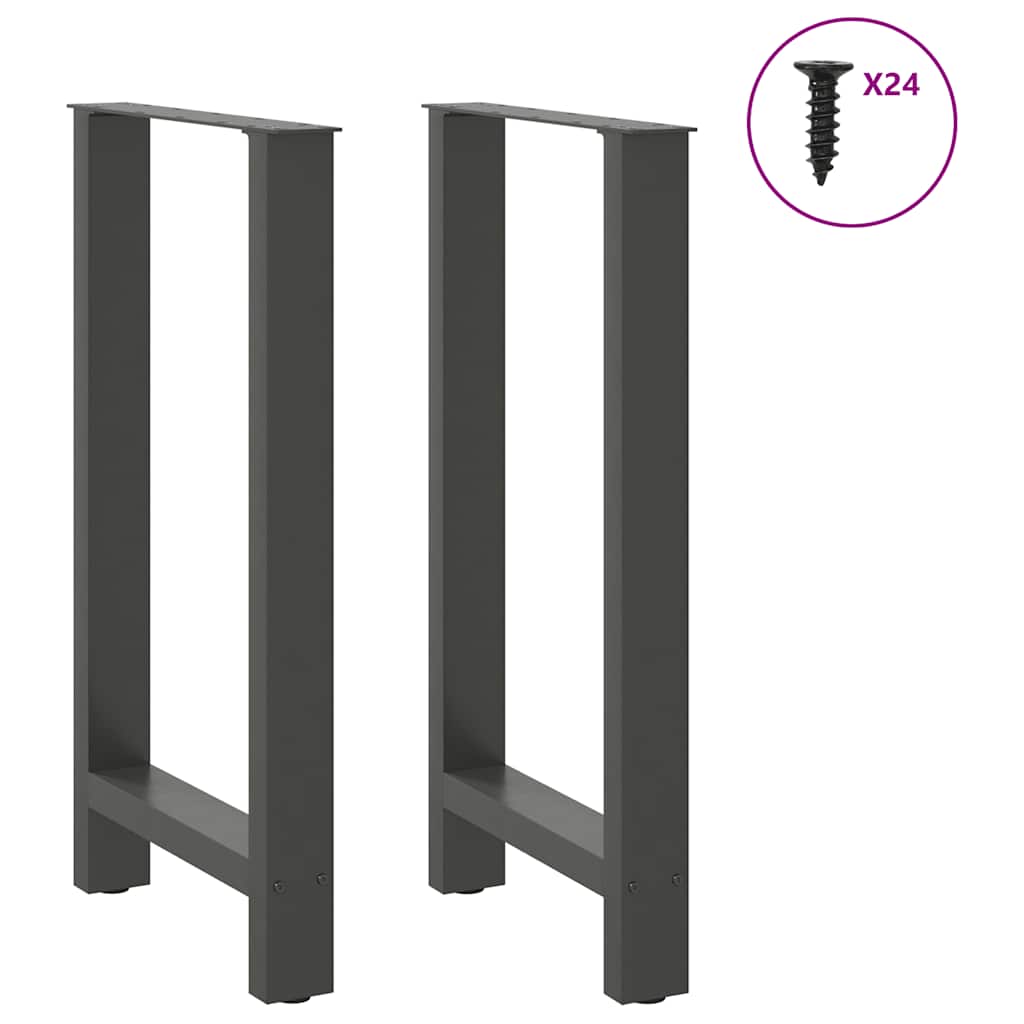 Bar Table Legs Anthracite 2 pcs 50x(90-91) cm Steel