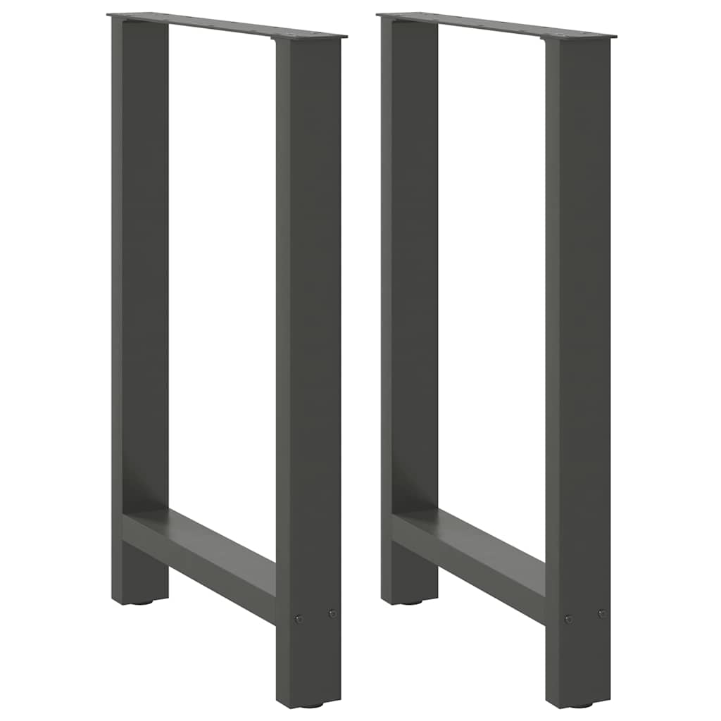 Bar Table Legs Anthracite 2 pcs 60x(90-91) cm Steel