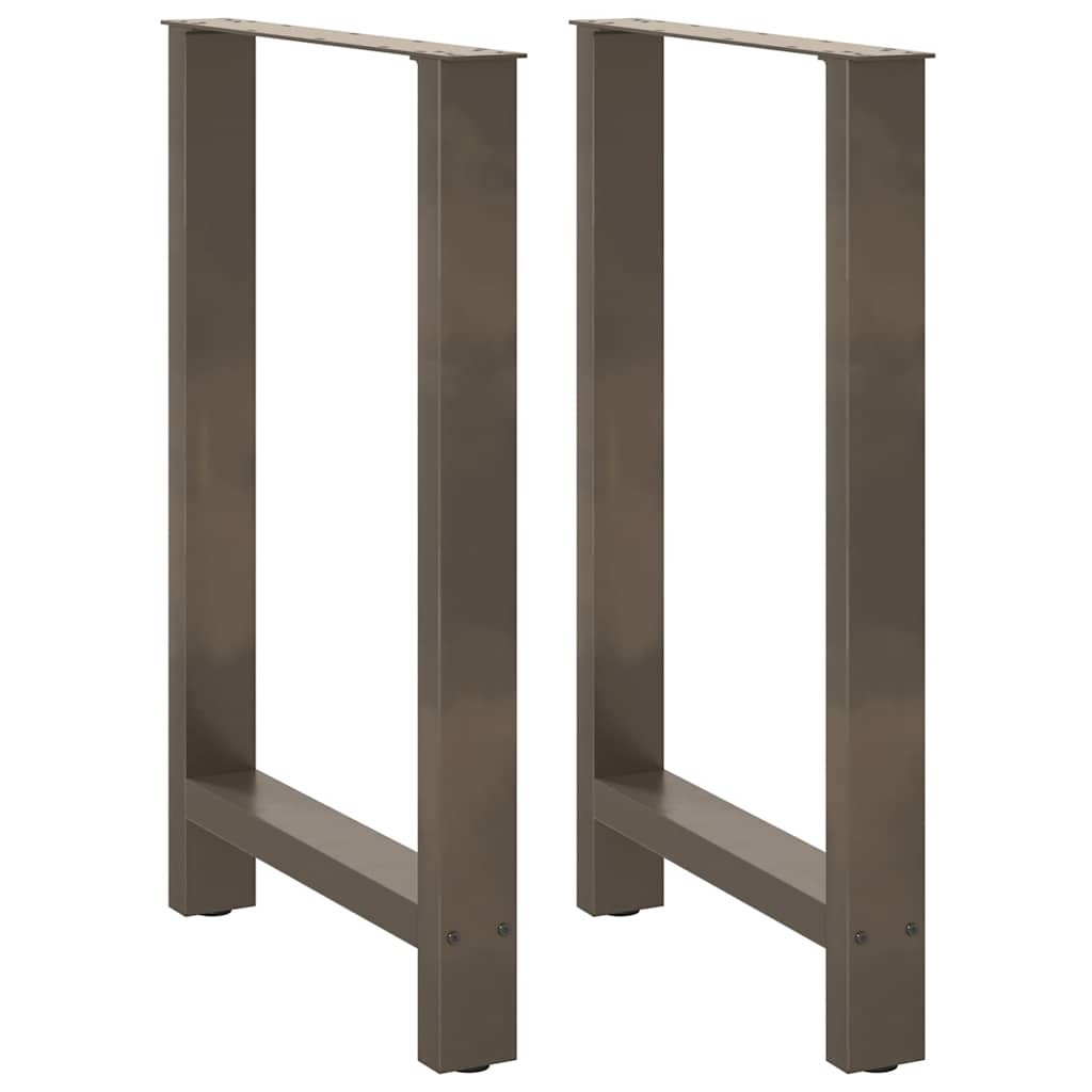 Bar Table Legs Natural Steel 2 pcs 60x(90-91) cm Steel