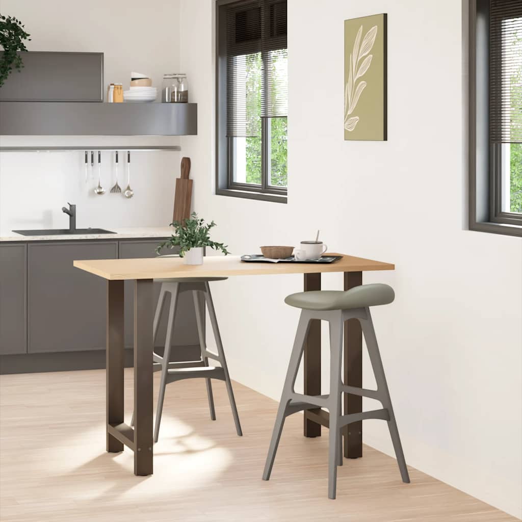 Bar Table Legs Natural Steel 2 pcs 60x(90-91) cm Steel