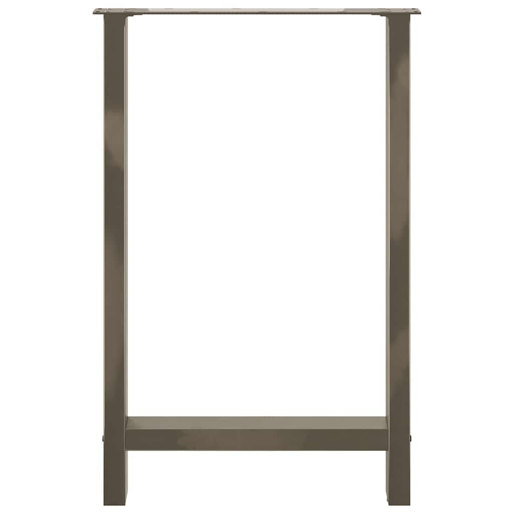 Bar Table Legs Natural Steel 2 pcs 60x(90-91) cm Steel