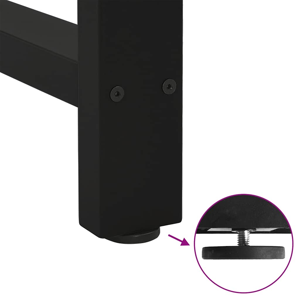 Bar Table Legs Black 2 pcs 50x(100-101) cm Steel