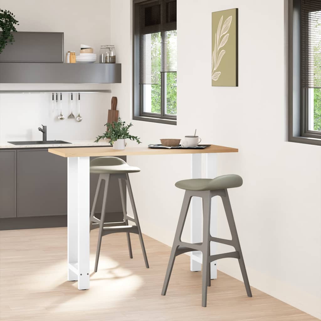 Bar Table Legs White 2 pcs 50x(100-101) cm Steel