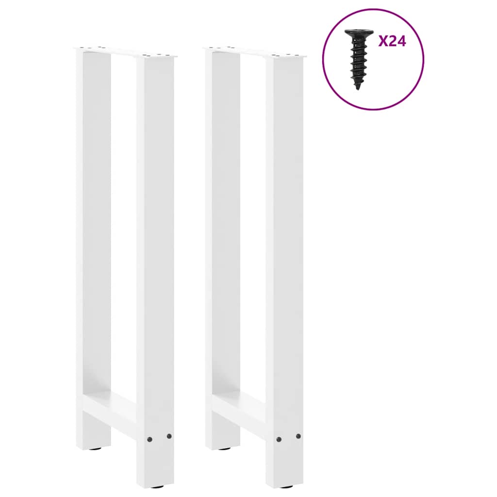 Bar Table Legs White 2 pcs 50x(100-101) cm Steel