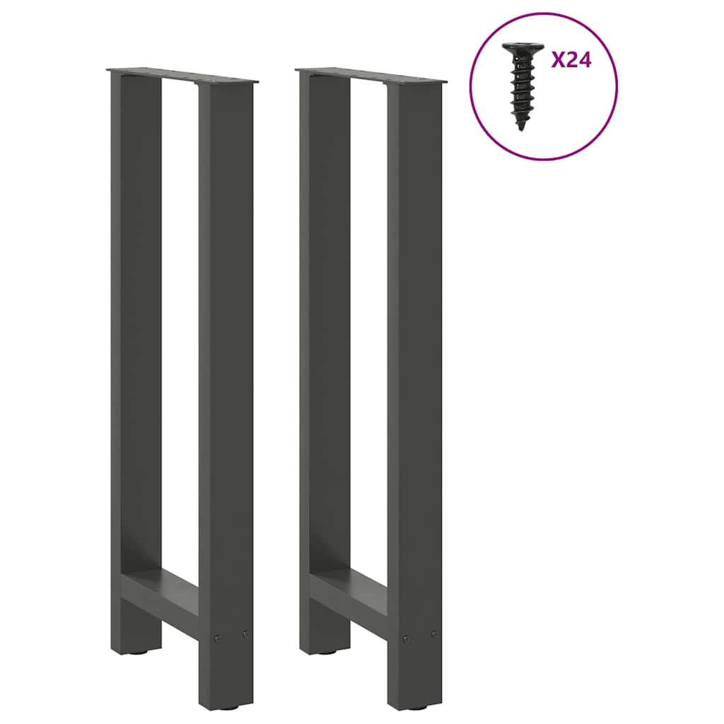 Bar Table Legs Anthracite 2 pcs 50x(100-101) cm Steel