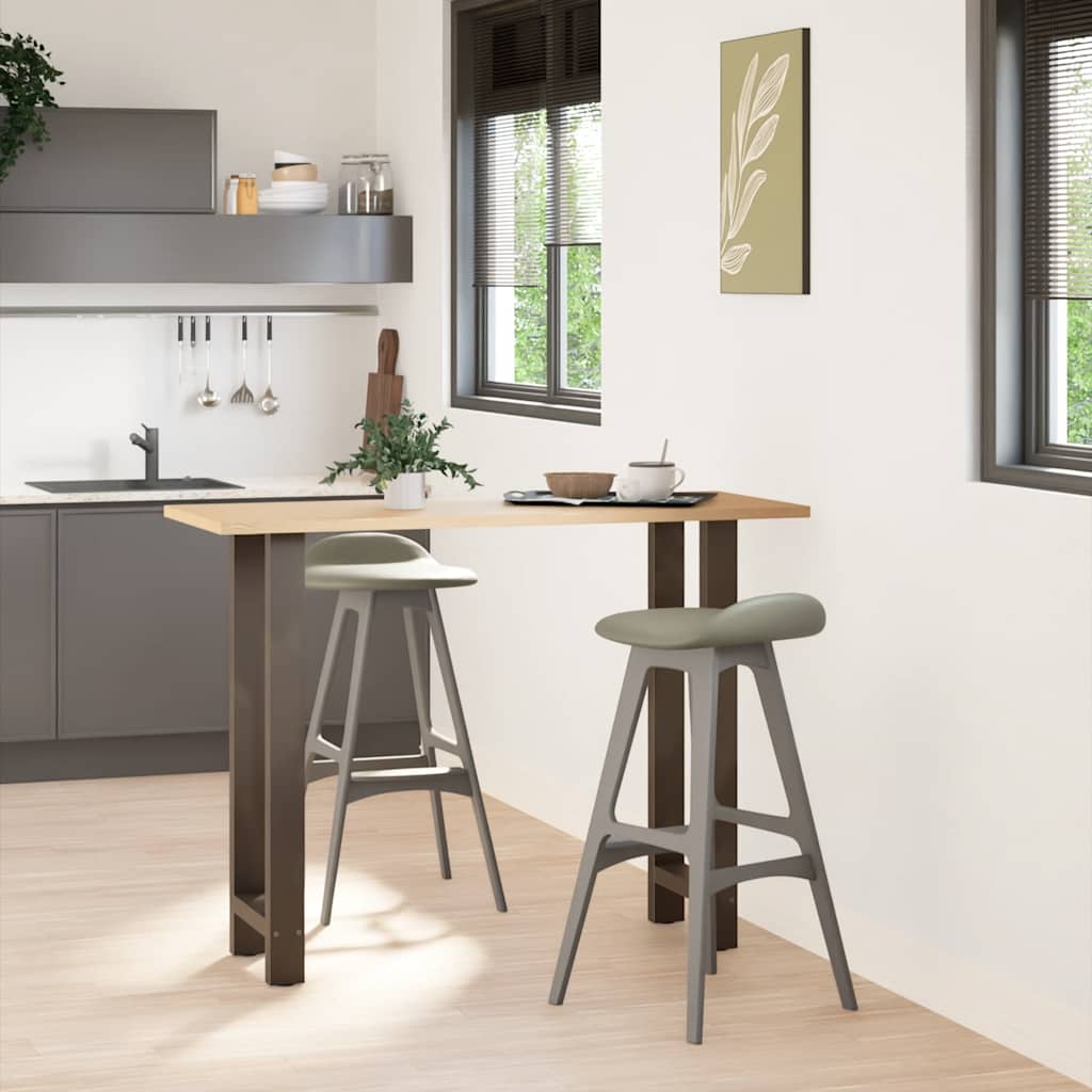 Bar Table Legs Natural Steel 2 pcs 50x(100-101) cm Steel