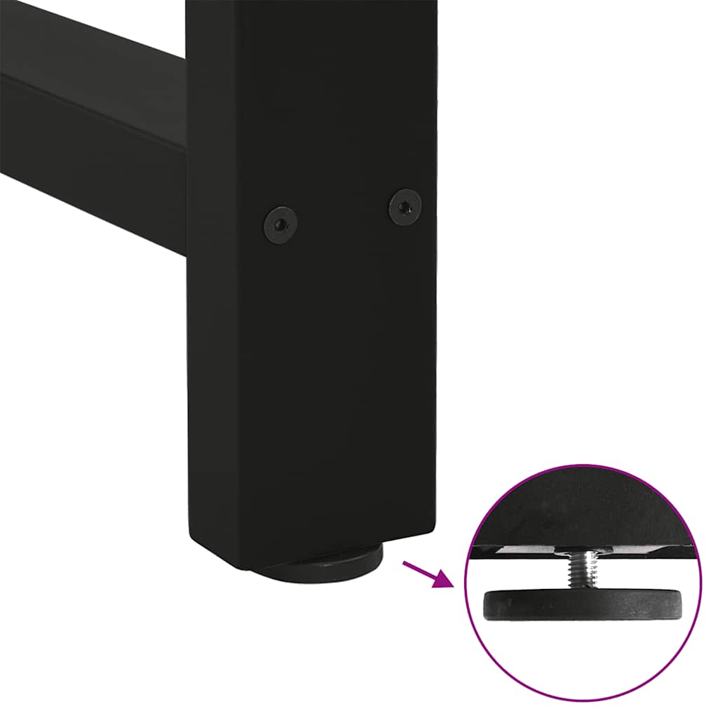 Bar Table Legs Black 2 pcs 60x(100-101) cm Steel